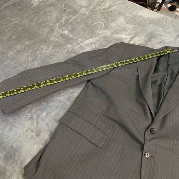 Brooks Brothers Mens Suit Jacket 48R Golden Fleece Hand-Tailored Pinstripe Gray - Picture 10 of 16